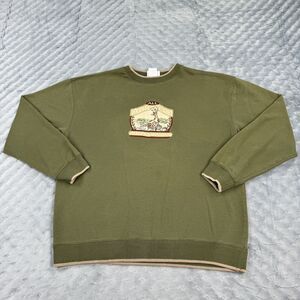 VINTAGE 90s M&C Sport Sweatshirt Mens XL Green Buck All American Hunting Outdoor